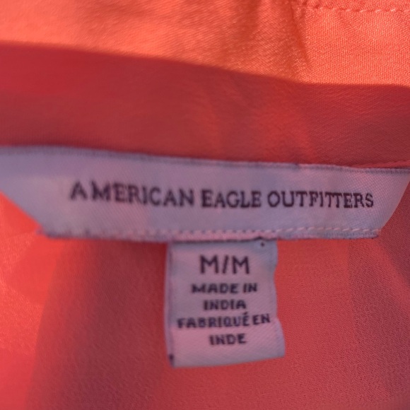 American Eagle Outfitters 🦅 orange sleeveless collared button down top / M /EUC - Picture 3 of 17